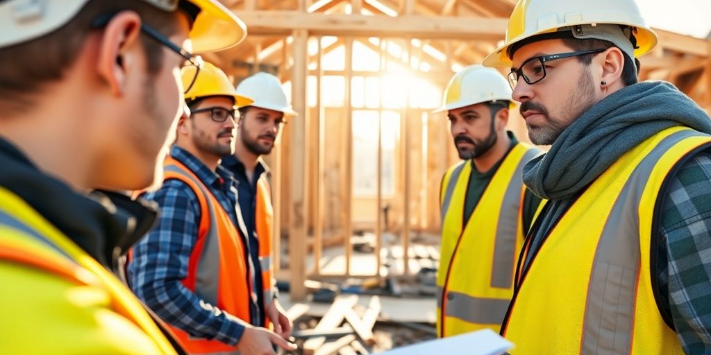 Construction crew on site
