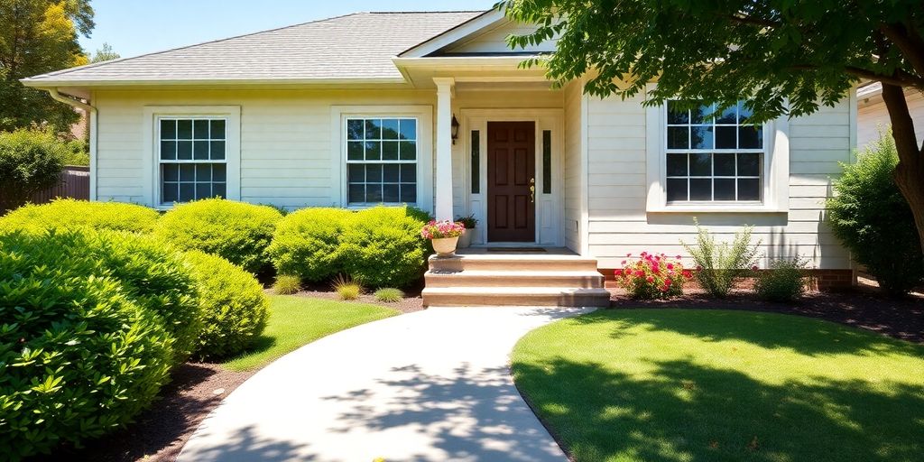 Roswell home exterior with modern renovations.
