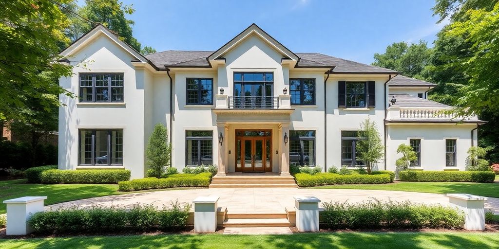 Buckhead house exterior with renovation.