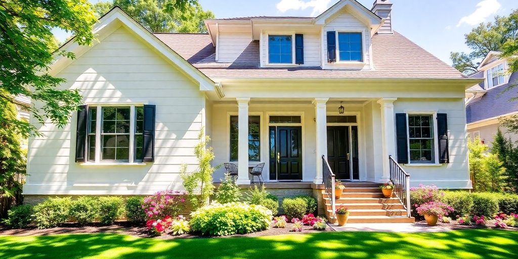Buckhead home exterior with updated facade and landscaping.