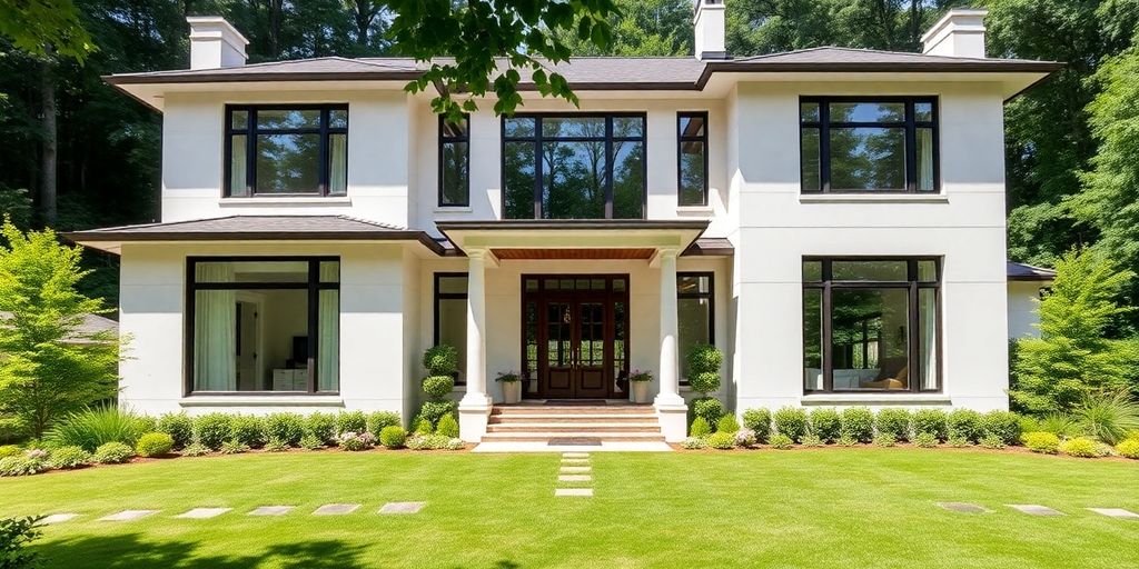 Modern home exterior in Buckhead.
