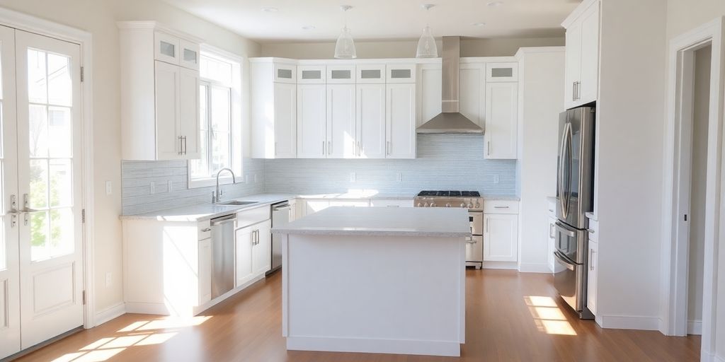 Modern kitchen with new appliances