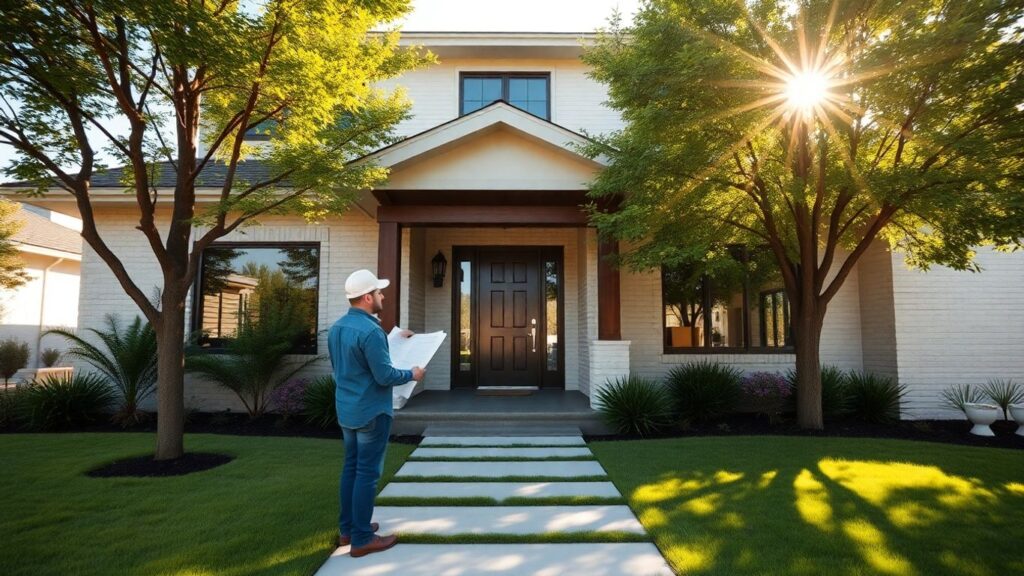 Ansley Park contractor with blueprints at a home.
