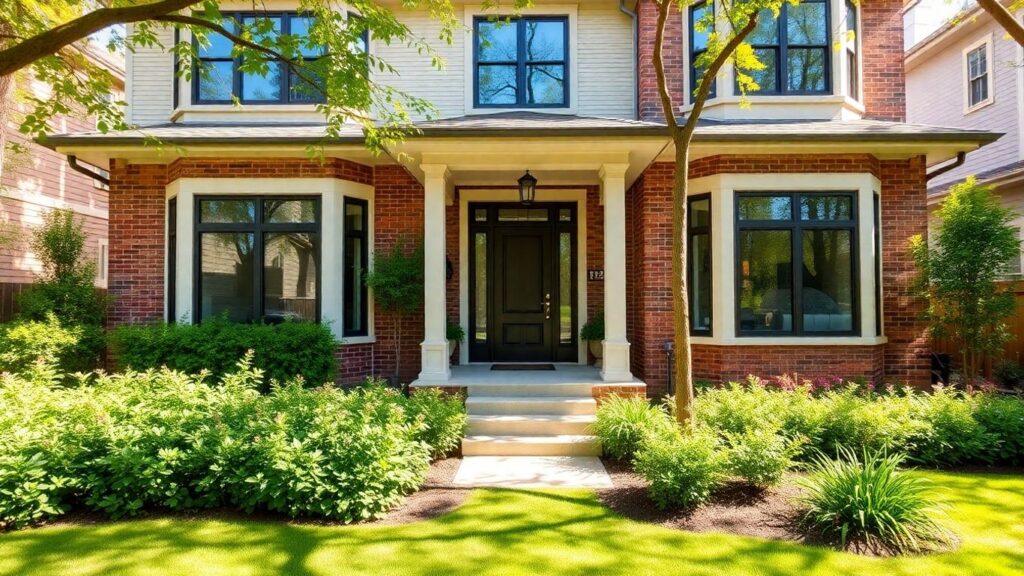 Remodeled Ansley Park home exterior with landscaping.