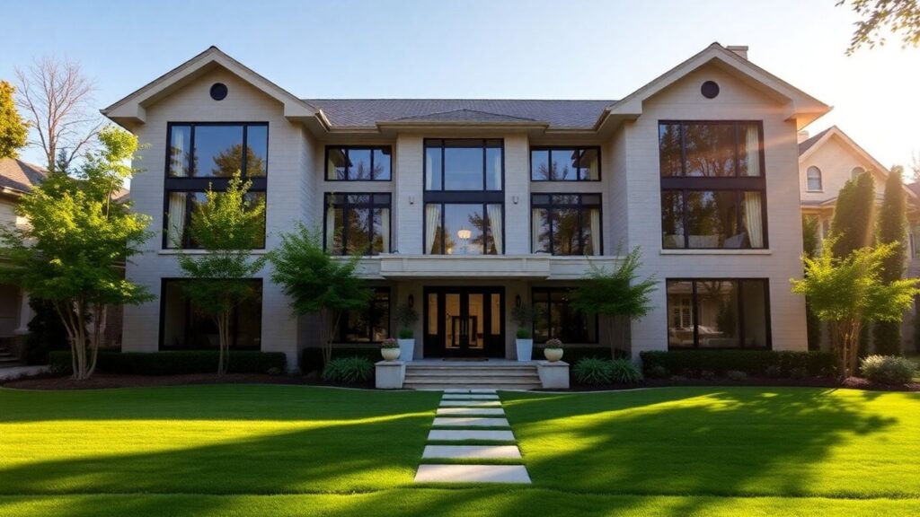 Elegant Ansley Park custom home with large windows.