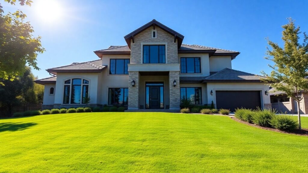 Ansley Park home with modern architecture and green lawn.