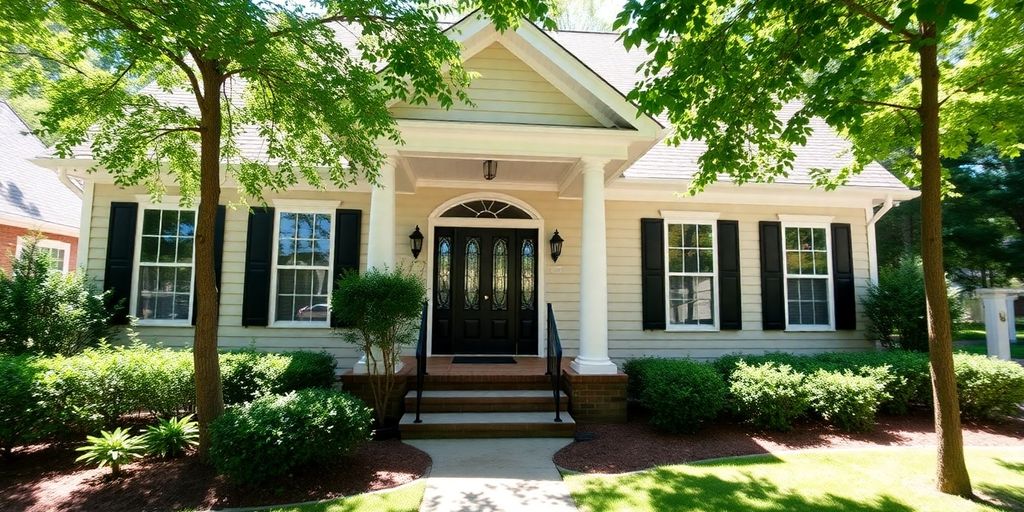Peachtree City house exterior with professional renovation.