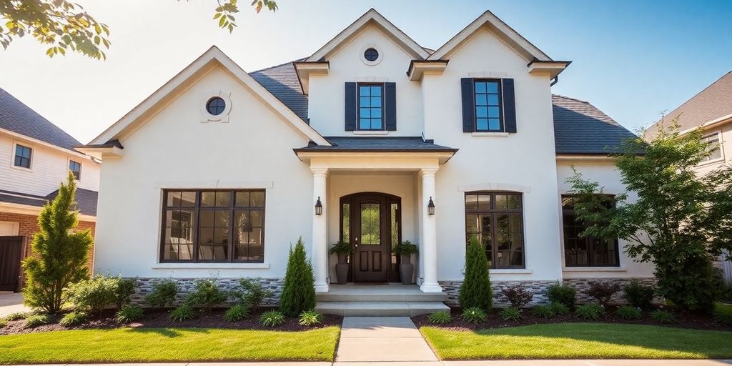 Decatur home with professional landscaping.