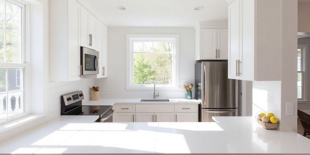 Decatur home renovation with modern kitchen.
