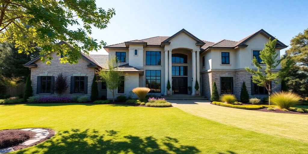 Beautiful custom home exterior in Decatur.