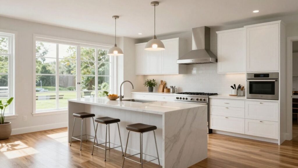 Modern kitchen renovation in Berkeley Lake, Georgia.