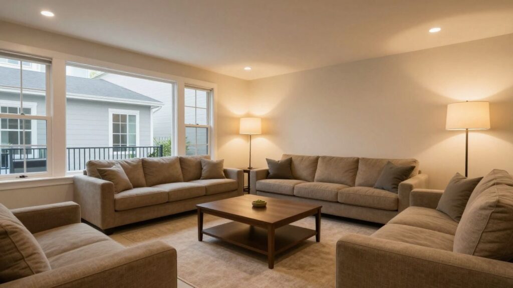 Remodeled basement in Berkeley Lake, Georgia.