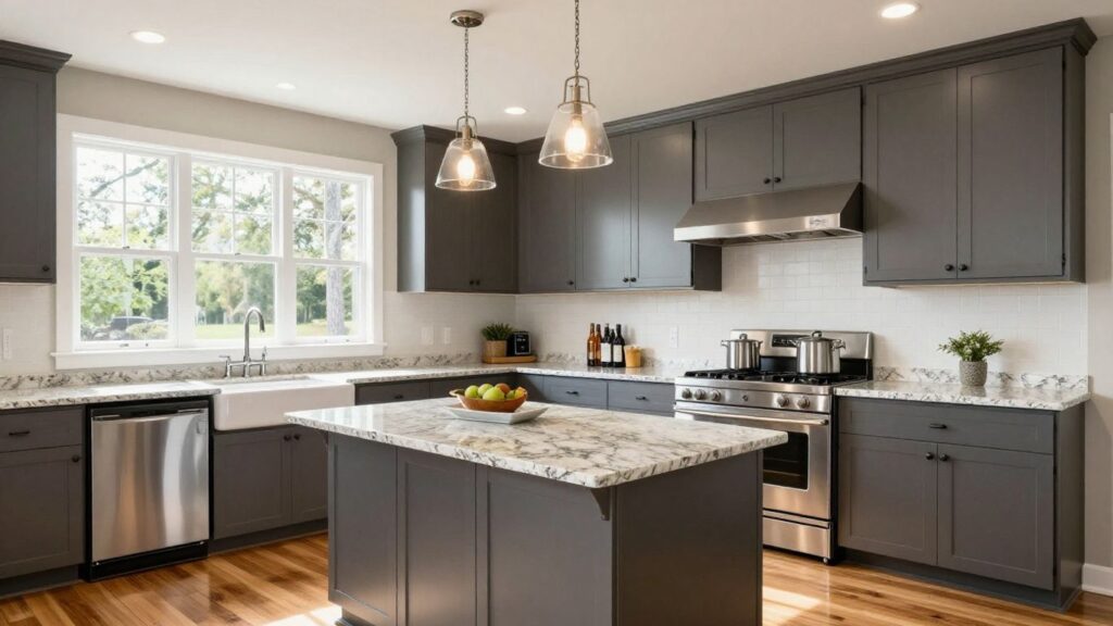 Remodeled kitchen in Berkeley Lake, Georgia home