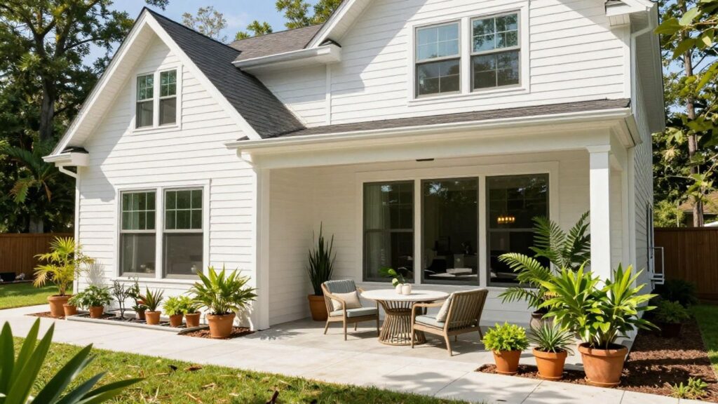 Sunroom addition on a Berkeley Lake home.