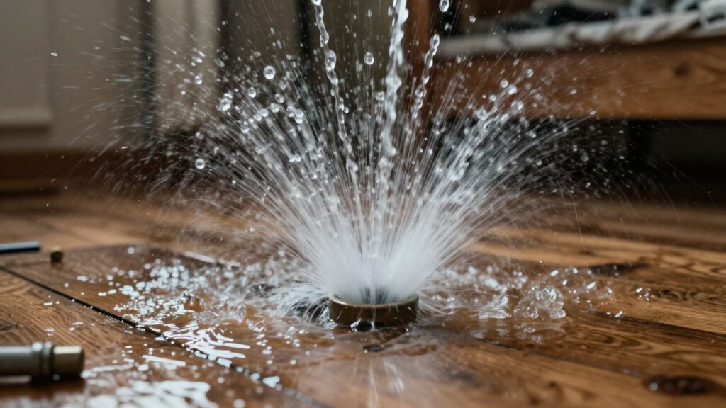 Burst pipe water damage repair in Berkeley Lake, Georgia.
