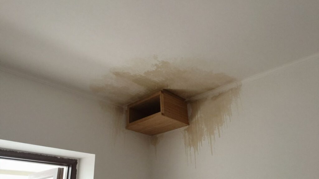 Water damage in a Berkeley Lake home interior.